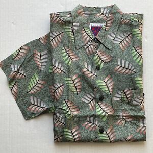 VTG 80s One 800 Eight Hundred 100% Silk Shirt Mens S Button Up Short Sleeve 90s
